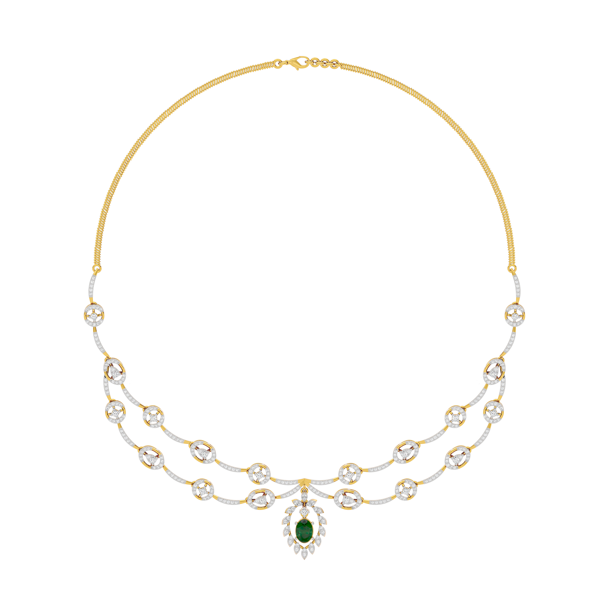 Dazzling Aura Diamond Necklace