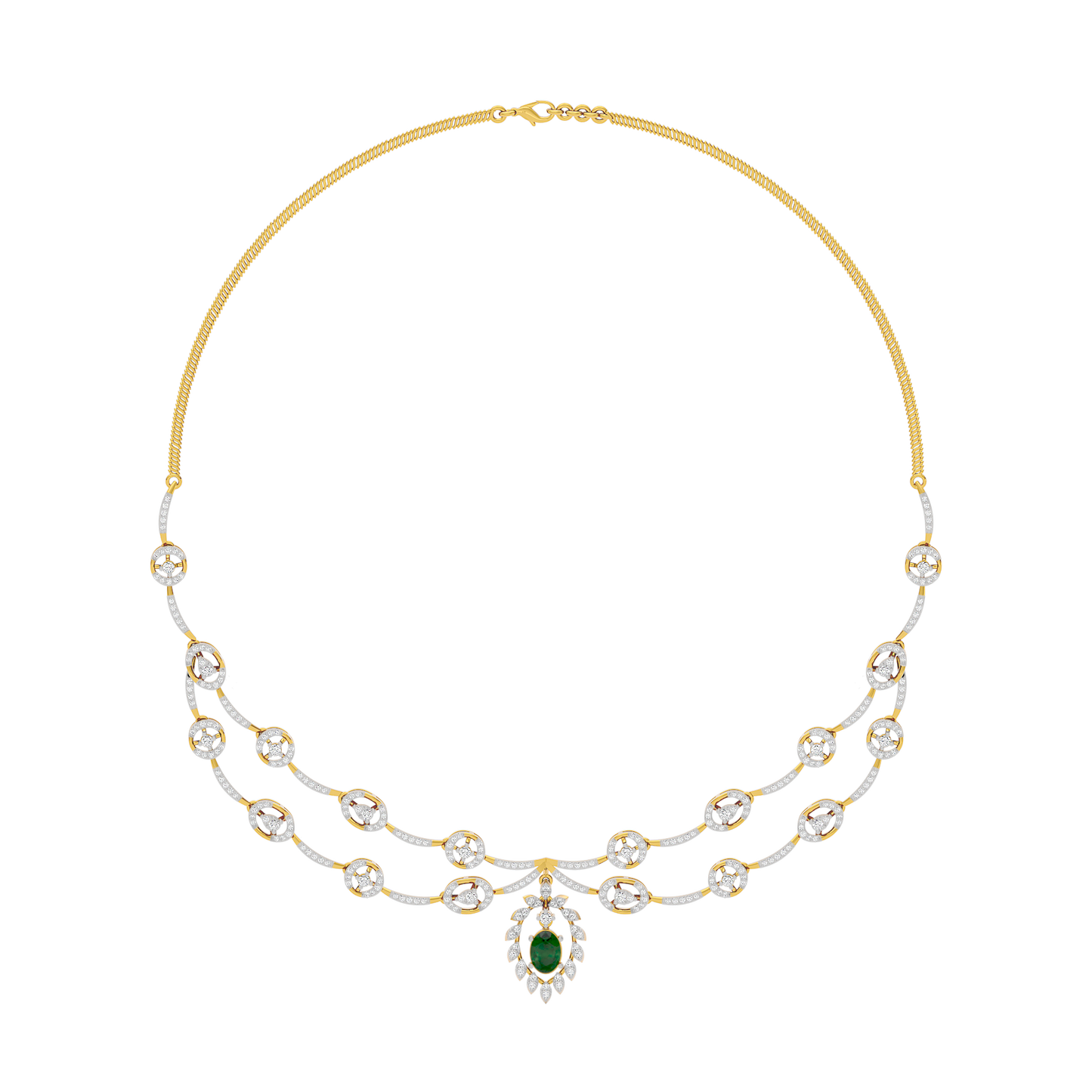 Dazzling Aura Diamond Necklace