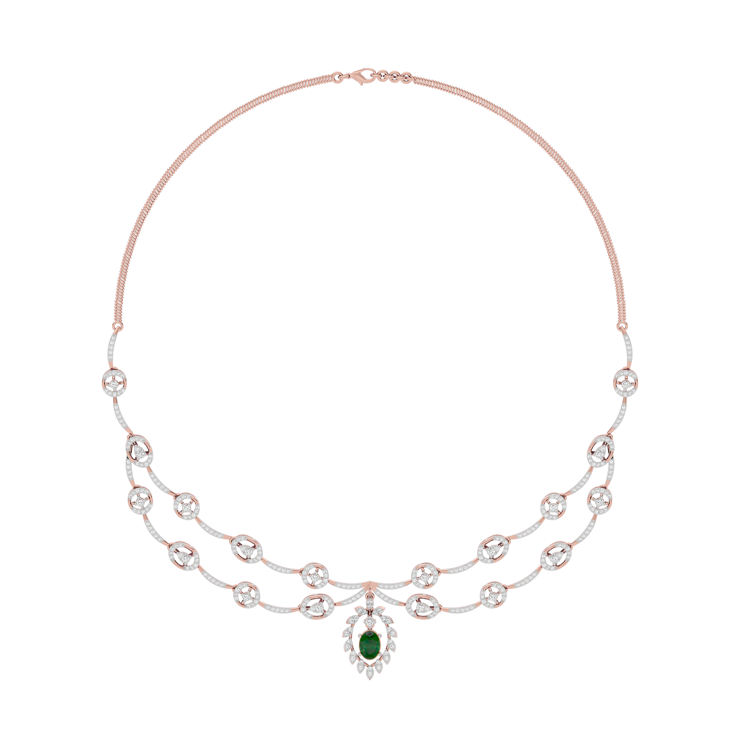 Dazzling Aura Diamond Necklace