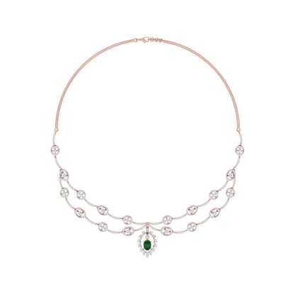 Dazzling Aura Diamond Necklace 18 KT / Rose Gold