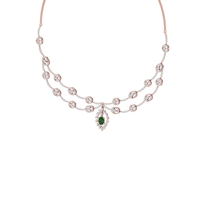 Dazzling Aura Diamond Necklace 18 KT / Rose Gold