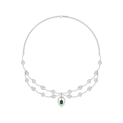 Dazzling Aura Diamond Necklace 18 KT / White Gold