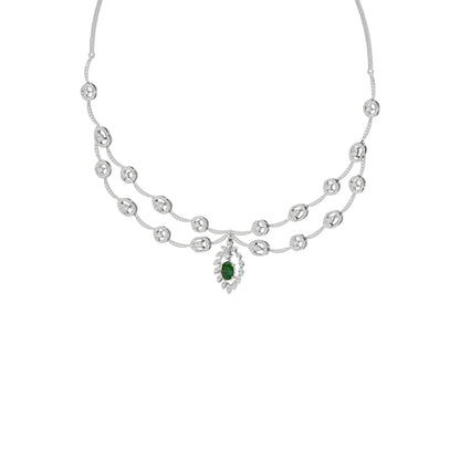 Dazzling Aura Diamond Necklace 18 KT / White Gold