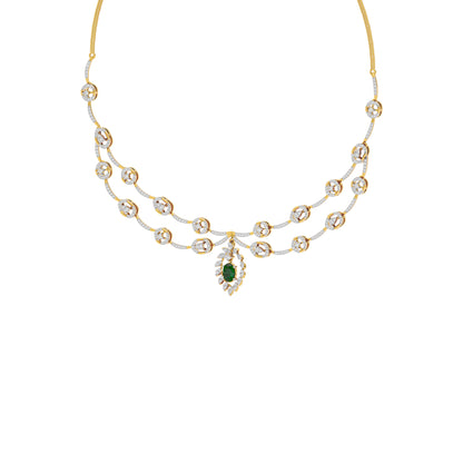 Dazzling Aura Diamond Necklace 18 KT / Yellow Gold
