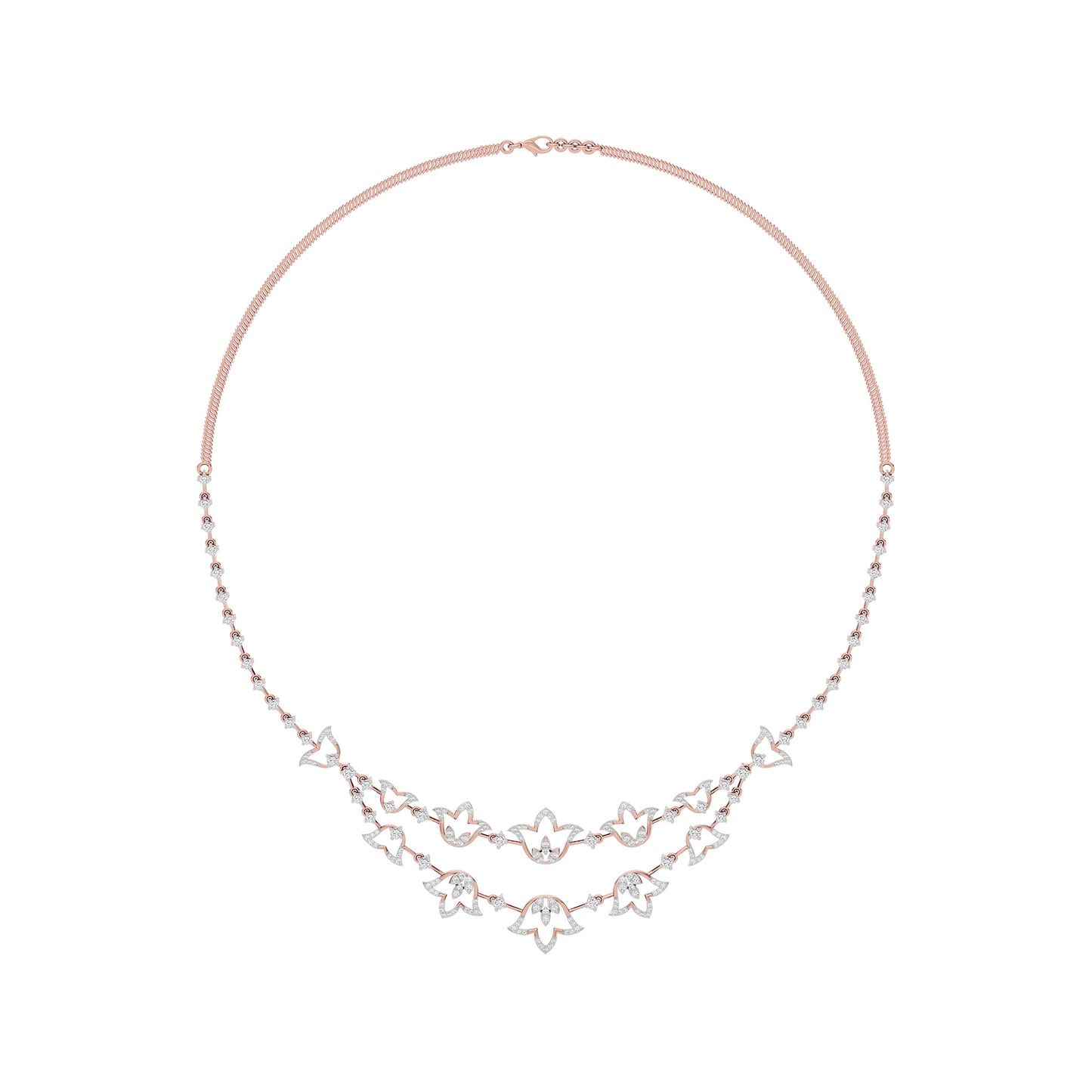 Moonlight Majesty Diamond Necklace 18 KT / Rose Gold