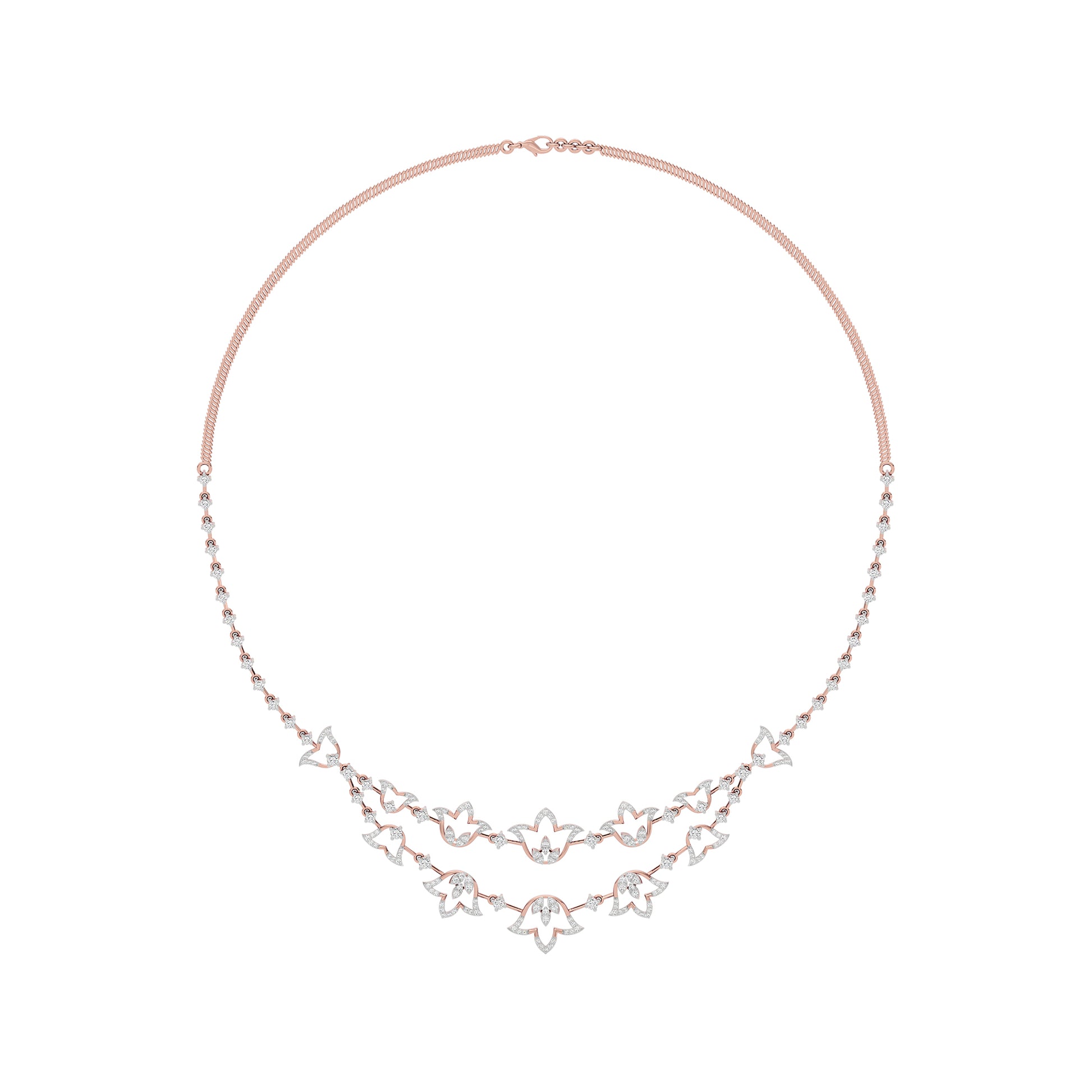 Moonlight Majesty Diamond Necklace 18 KT / Rose Gold