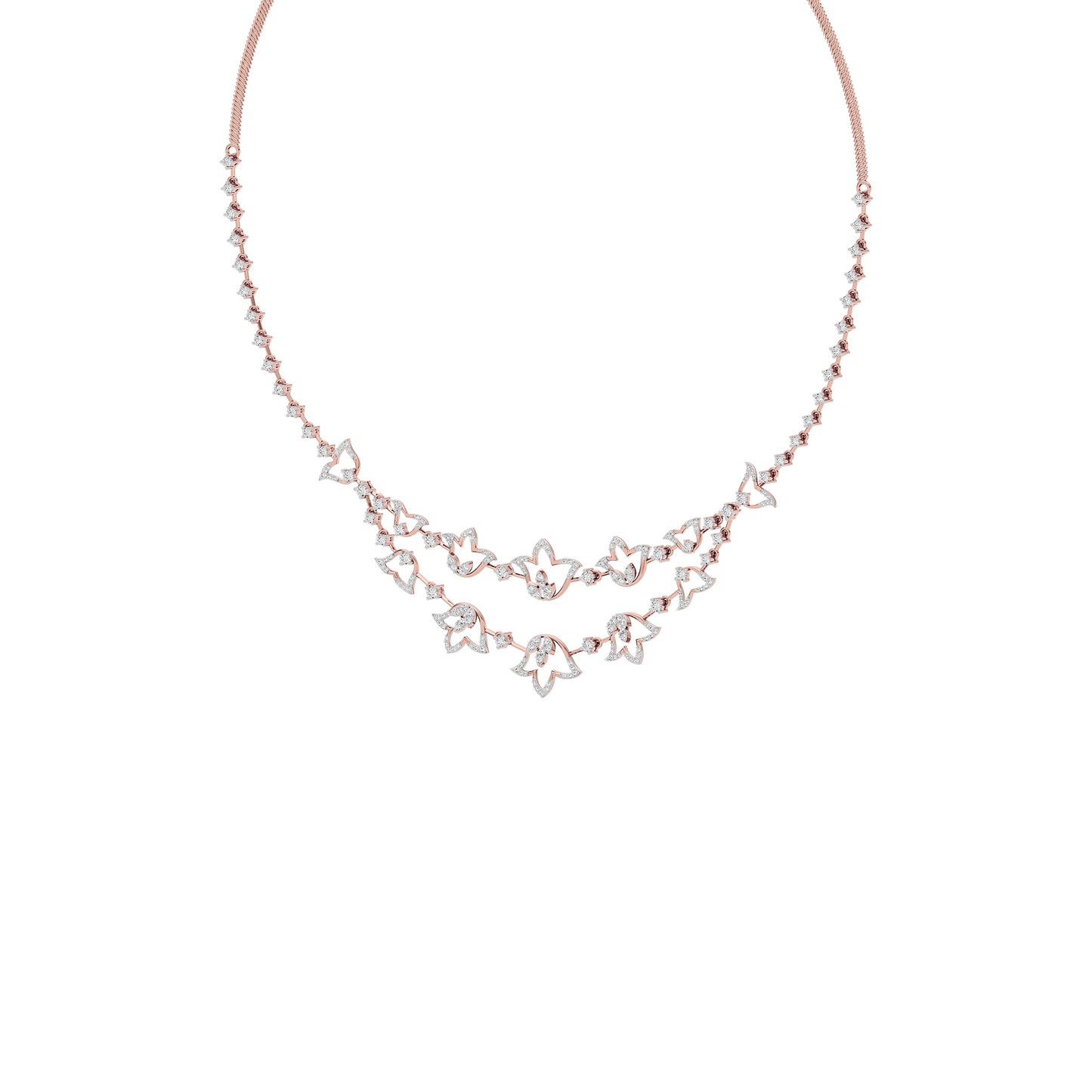 Moonlight Majesty Diamond Necklace 18 KT / Rose Gold
