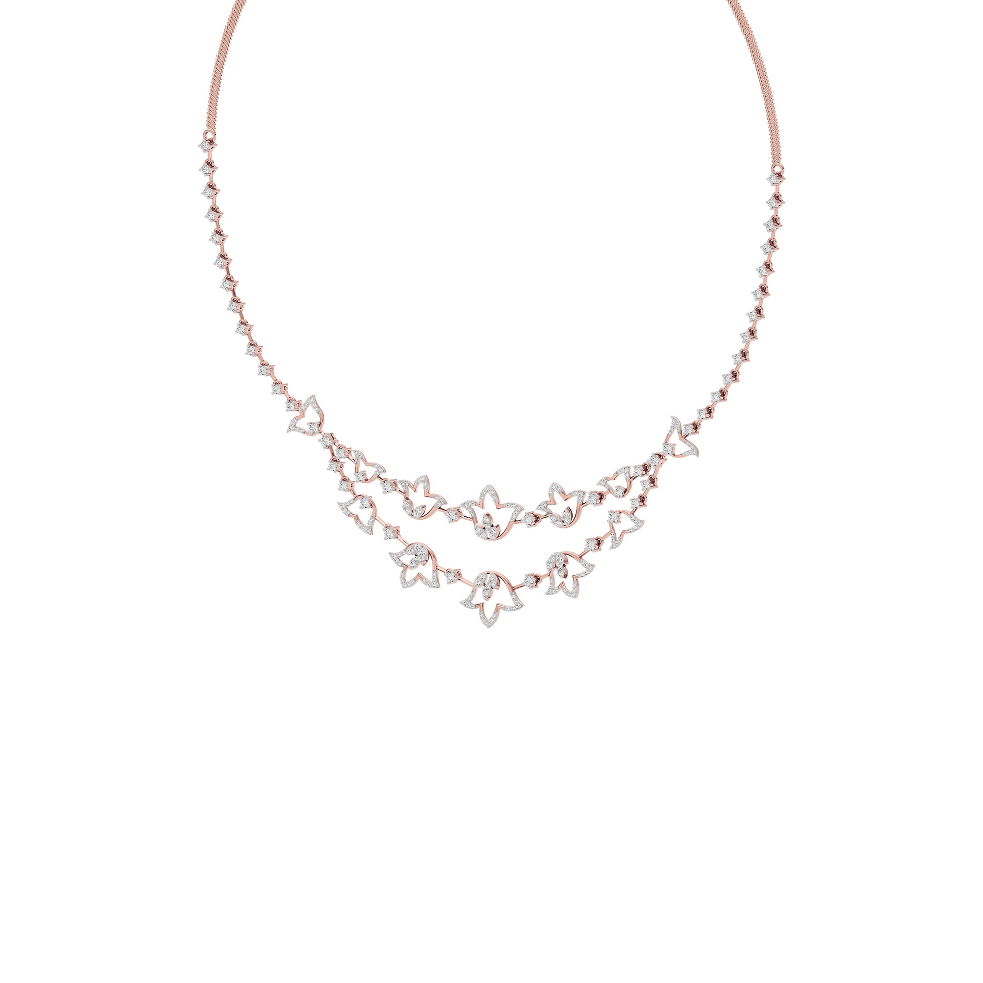 Moonlight Majesty Diamond Necklace 18 KT / Rose Gold