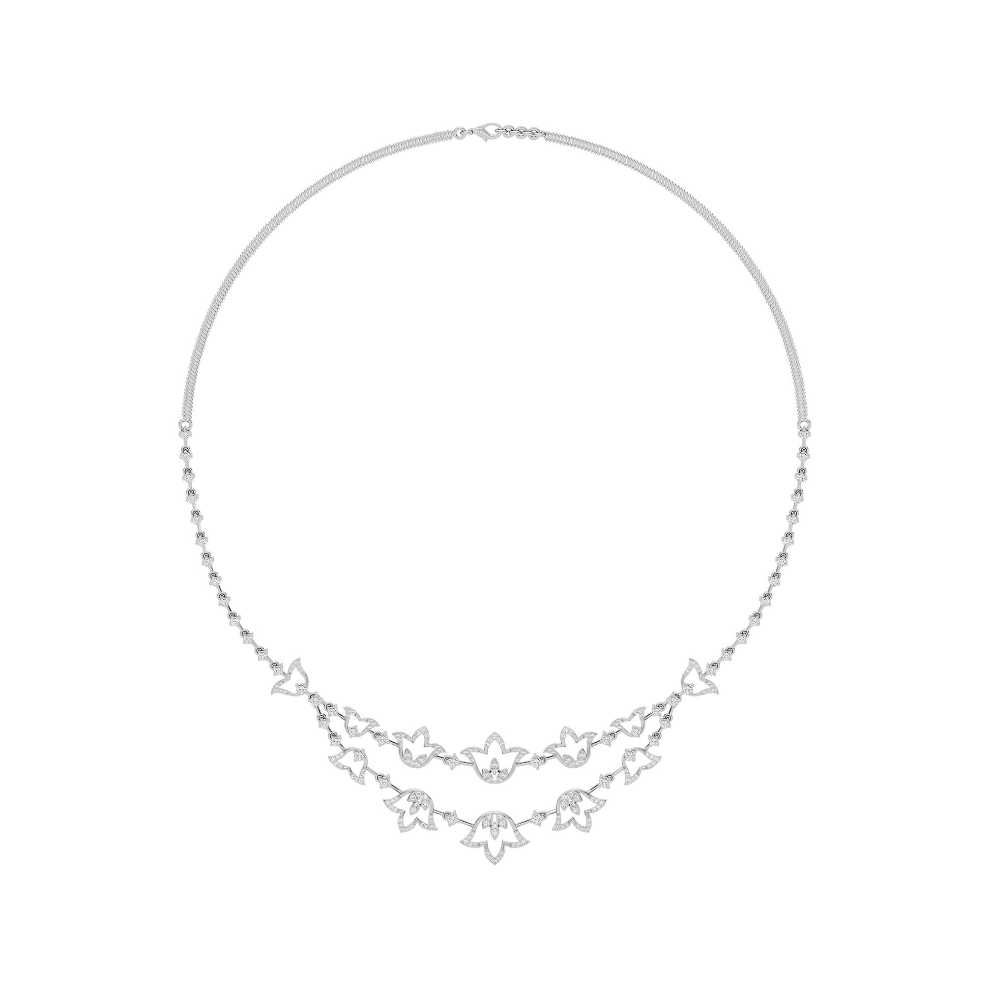 Moonlight Majesty Diamond Necklace 18 KT / White Gold