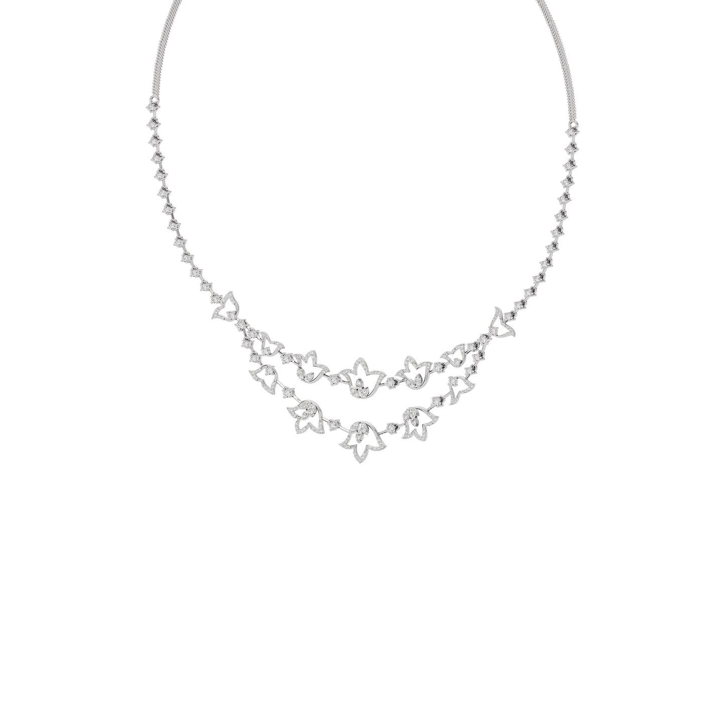 Moonlight Majesty Diamond Necklace 18 KT / White Gold