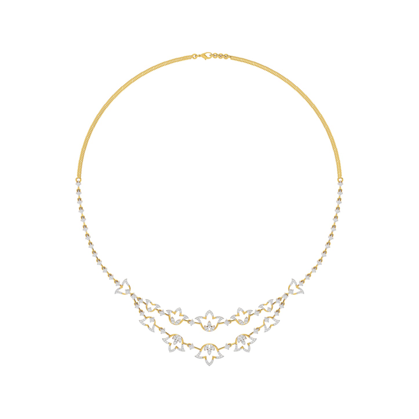 Moonlight Majesty Diamond Necklace 18 KT / Yellow Gold