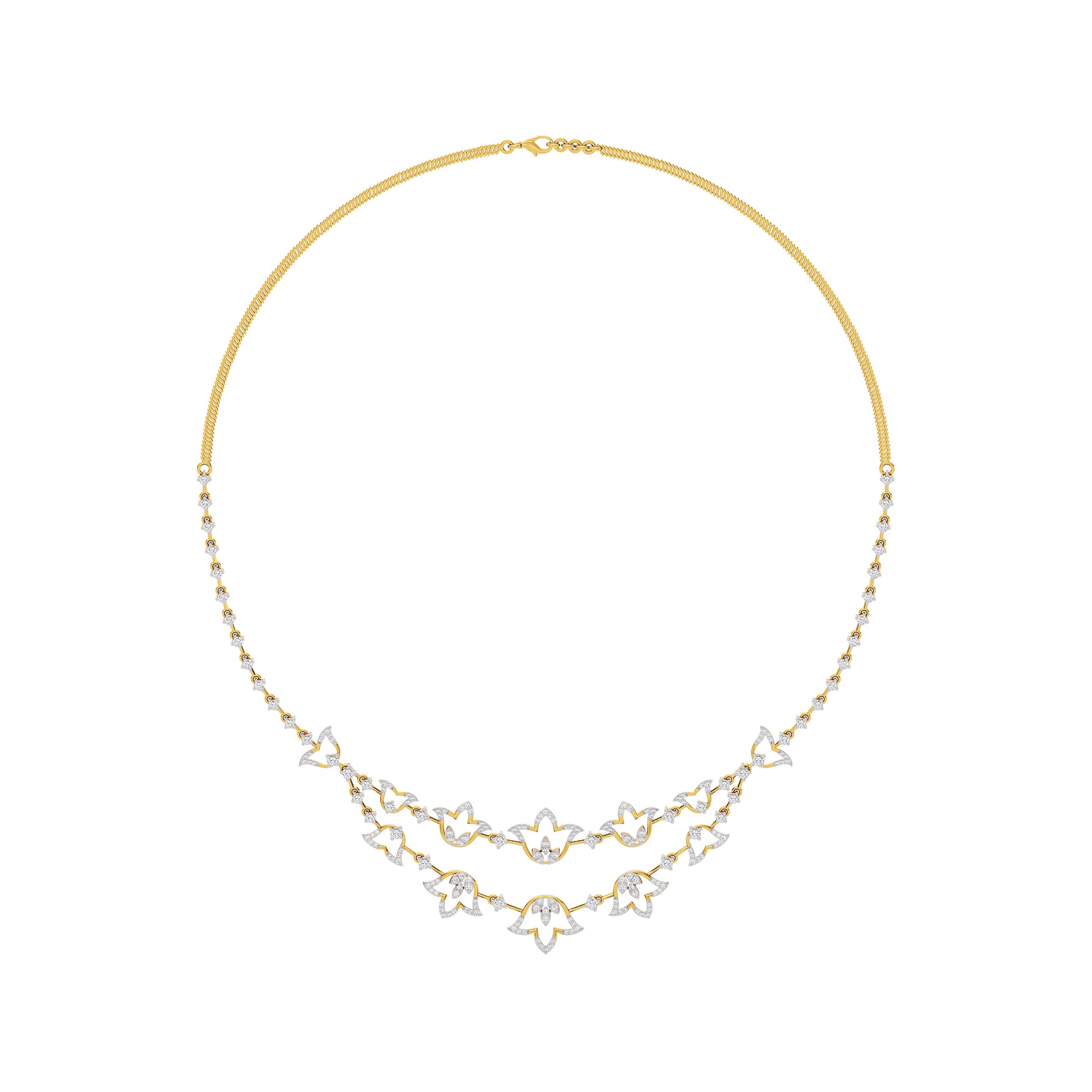 Moonlight Majesty Diamond Necklace 18 KT / Yellow Gold