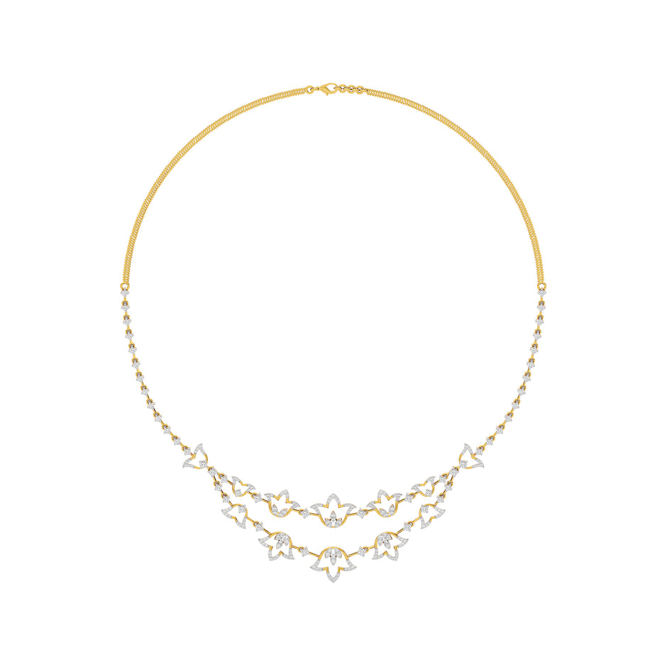 Moonlight Majesty Diamond Necklace 18 KT / Yellow Gold