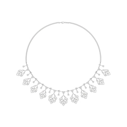 Glimmering Serenade Diamond Necklace 18 KT / White Gold