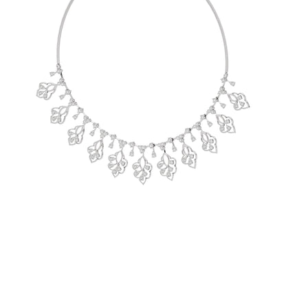 Glimmering Serenade Diamond Necklace 18 KT / White Gold