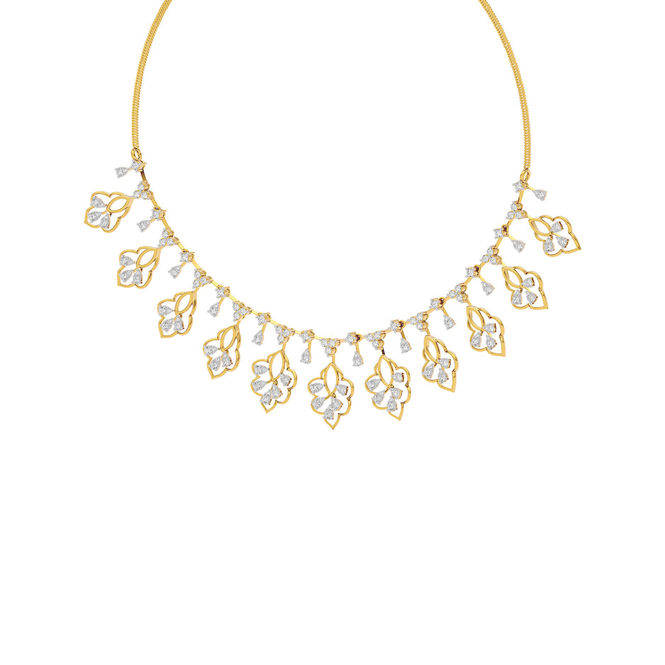 Glimmering Serenade Diamond Necklace 18 KT / Yellow Gold