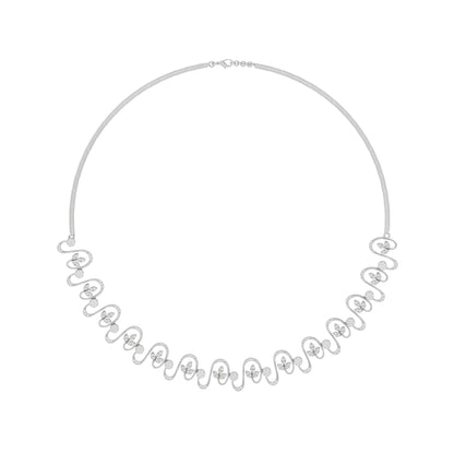 Timeless Lush Diamond Necklace 18 KT / White Gold