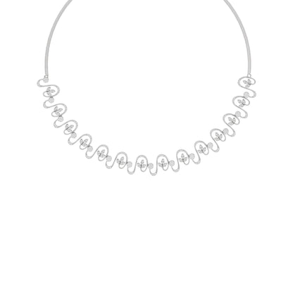 Timeless Lush Diamond Necklace 18 KT / White Gold