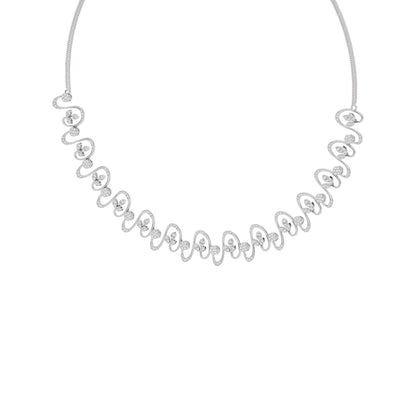 Timeless Lush Diamond Necklace 18 KT / White Gold