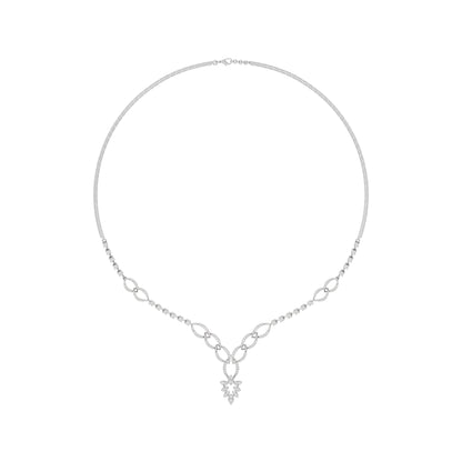 Opal Serenity Diamond Necklace 18 KT / White Gold