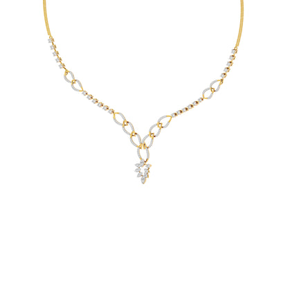 Opal Serenity Diamond Necklace 18 KT / Yellow Gold