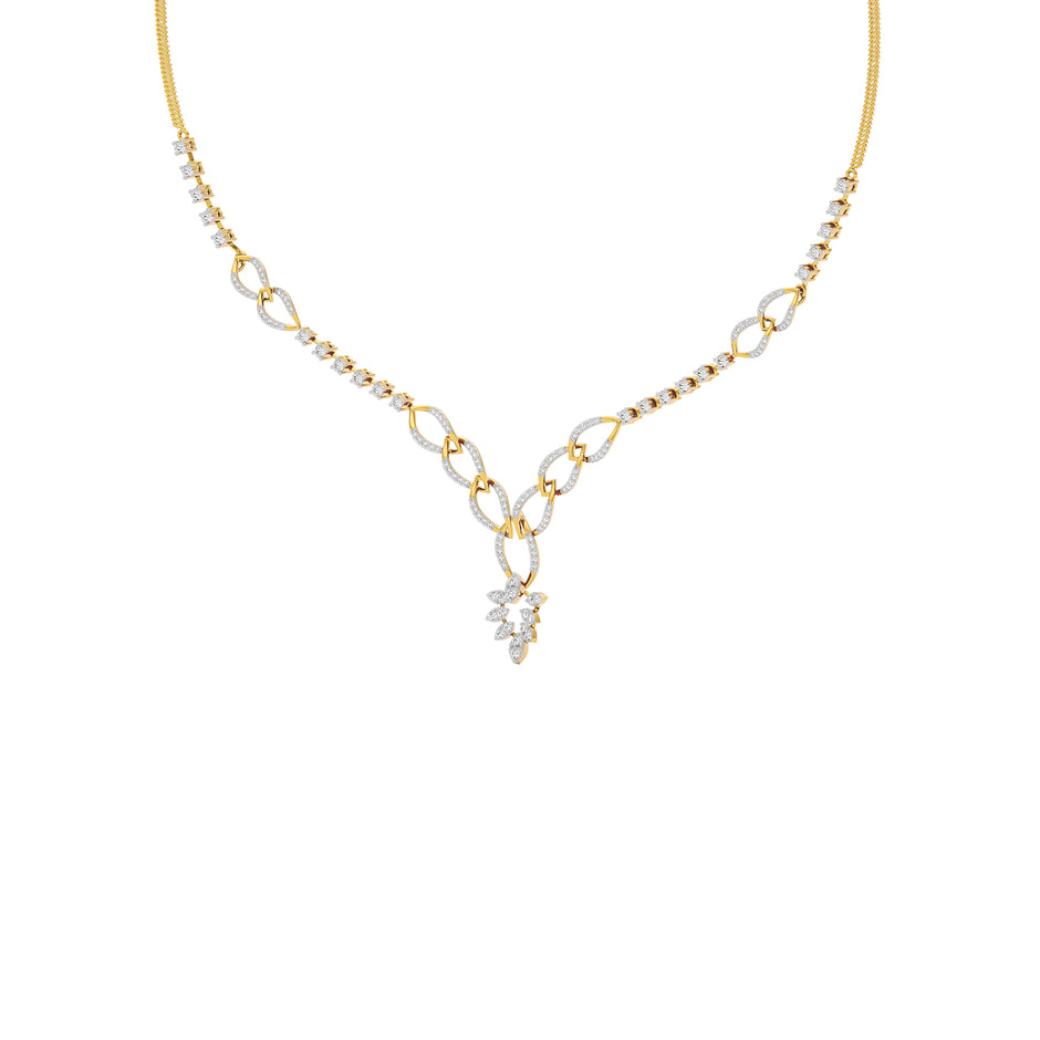 Opal Serenity Diamond Necklace 18 KT / Yellow Gold