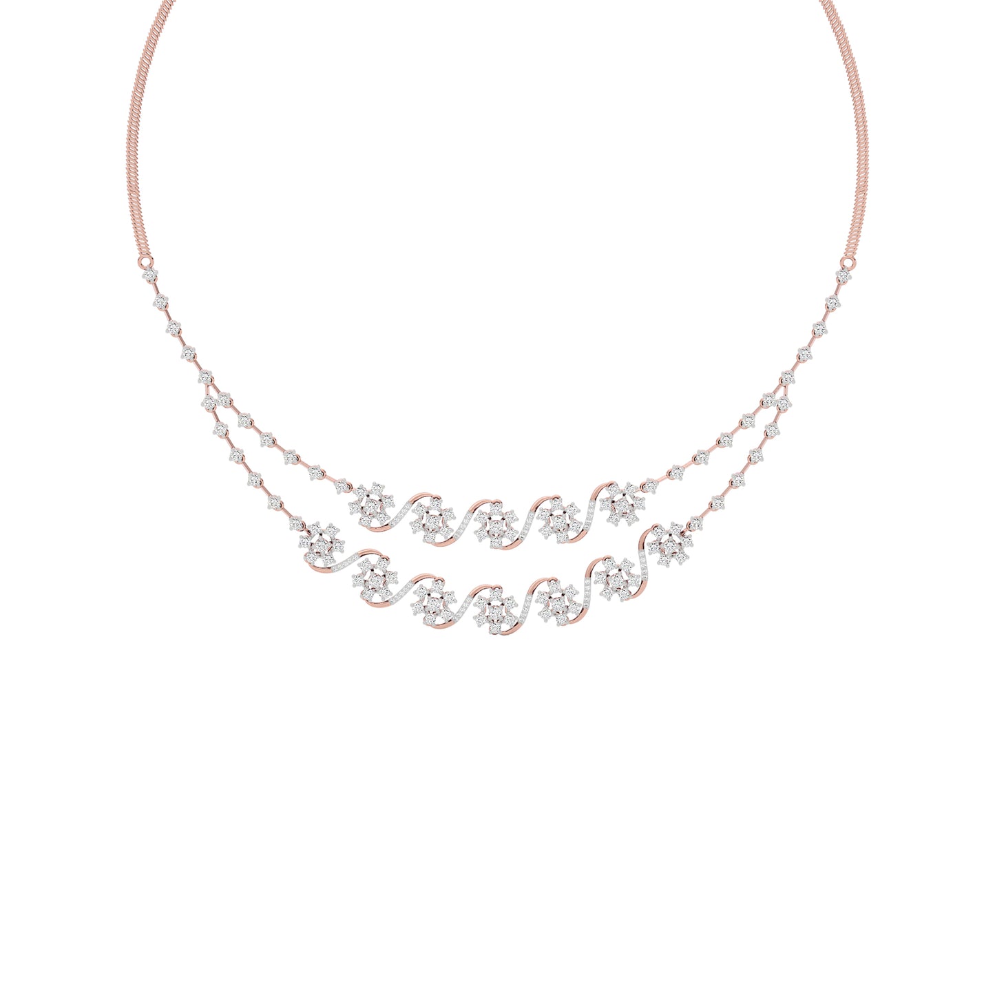 Royal Charm Diamond Necklace 18 KT / Rose Gold