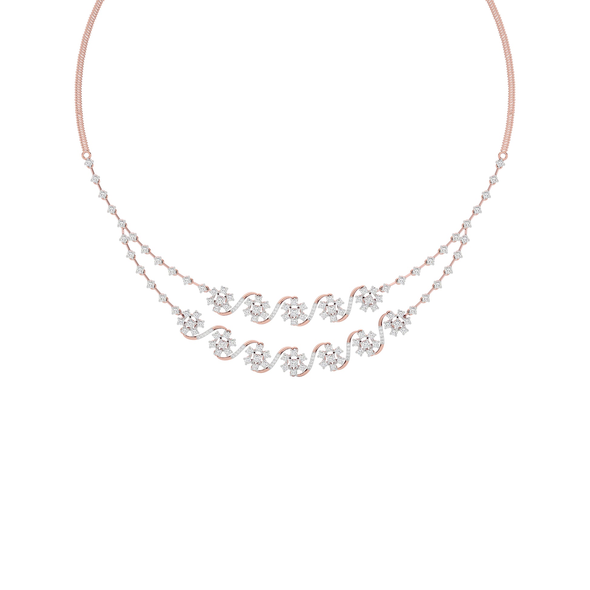 Royal Charm Diamond Necklace 18 KT / Rose Gold