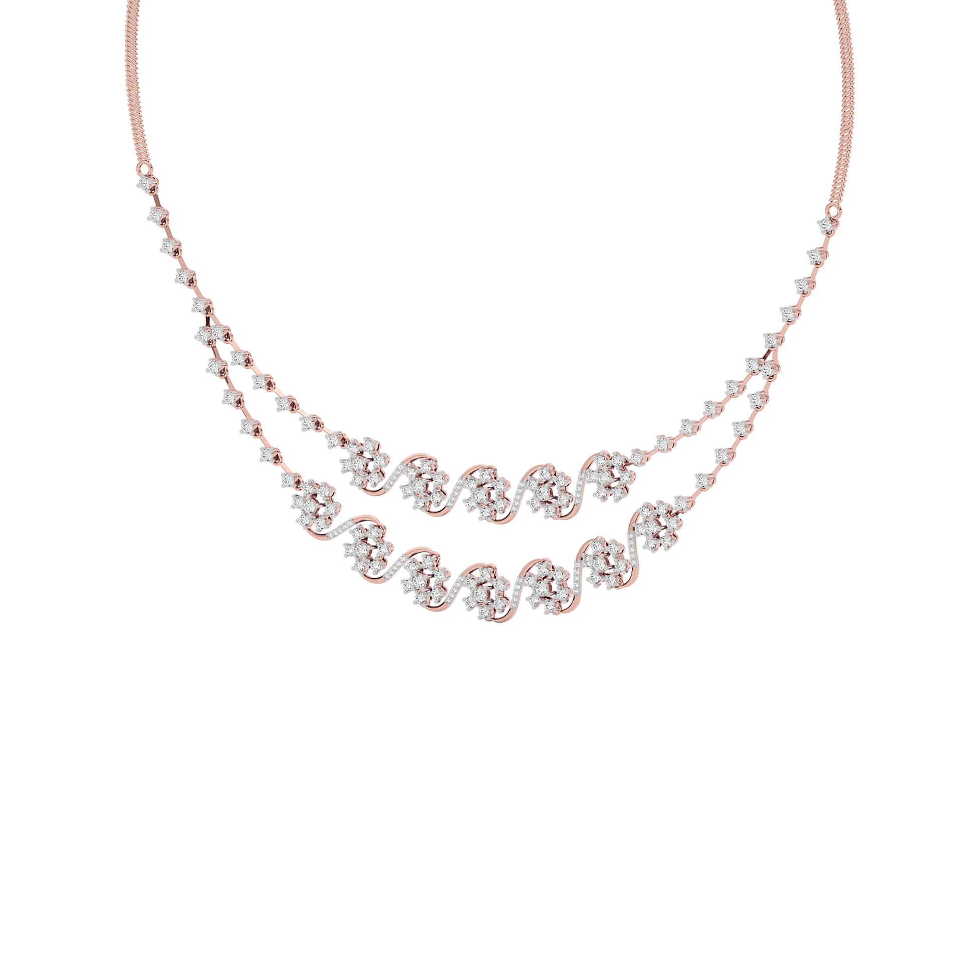 Royal Charm Diamond Necklace 18 KT / Rose Gold