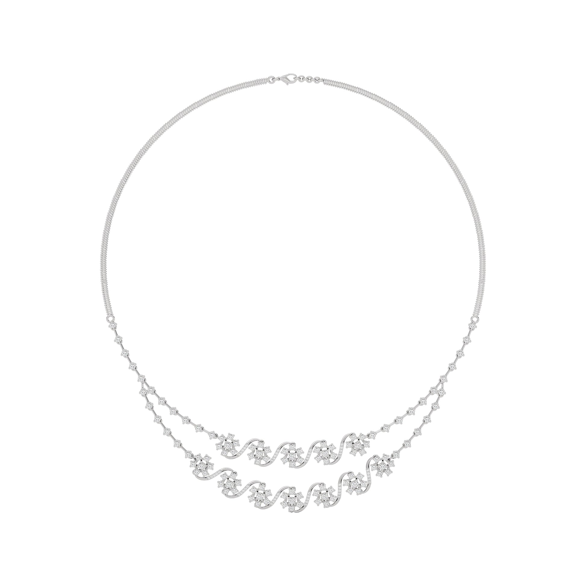 Royal Charm Diamond Necklace 18 KT / White Gold