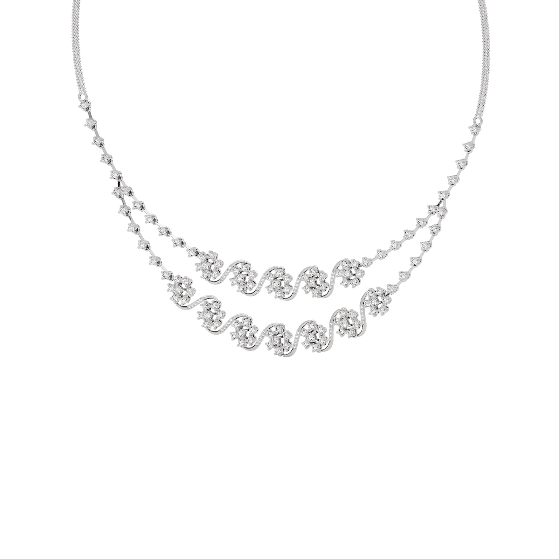 Royal Charm Diamond Necklace 18 KT / White Gold