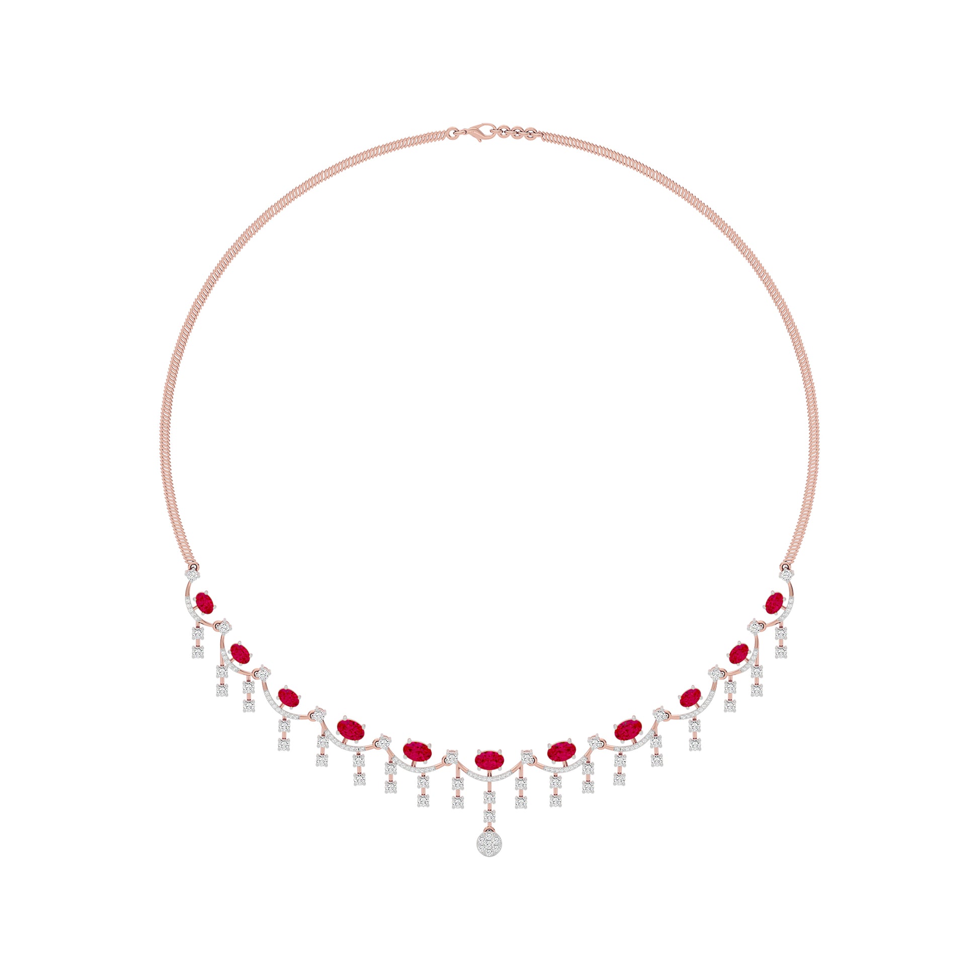 Eternal Radiance Diamond Necklace 18 KT / Rose Gold