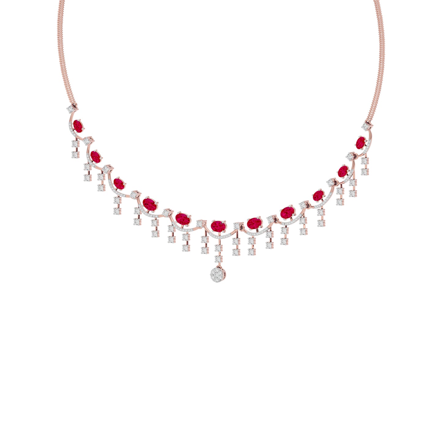 Eternal Radiance Diamond Necklace 18 KT / Rose Gold