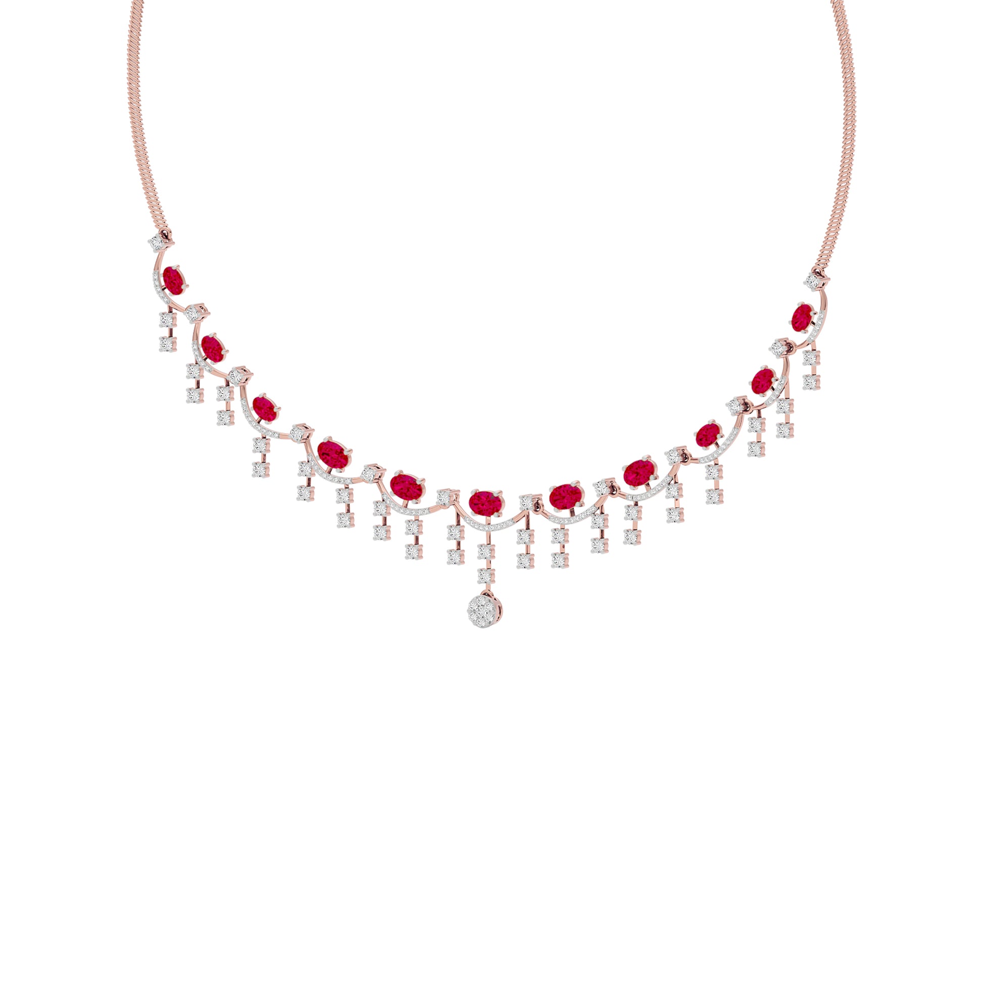 Eternal Radiance Diamond Necklace 18 KT / Rose Gold