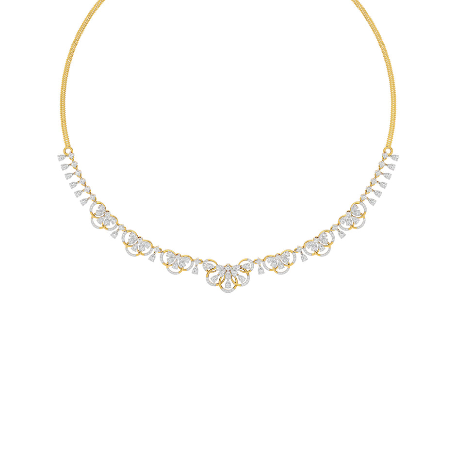 Illusionary Diamond Necklace 18 KT / Yellow Gold