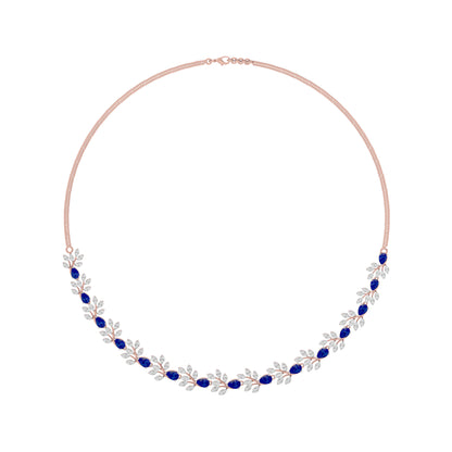 Shimmering Halo Diamond Necklace 18 KT / Rose Gold