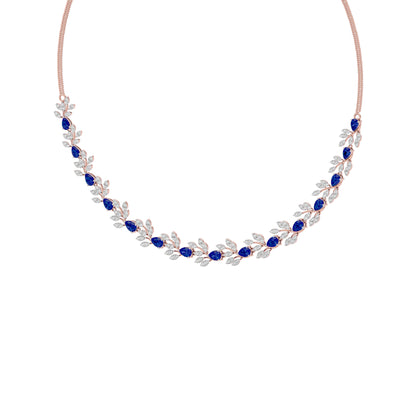 Shimmering Halo Diamond Necklace 18 KT / Rose Gold