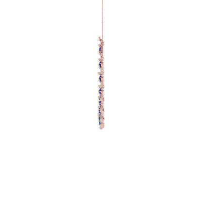 Shimmering Halo Diamond Necklace 18 KT / Rose Gold