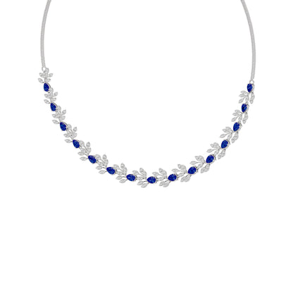 Shimmering Halo Diamond Necklace 18 KT / White Gold