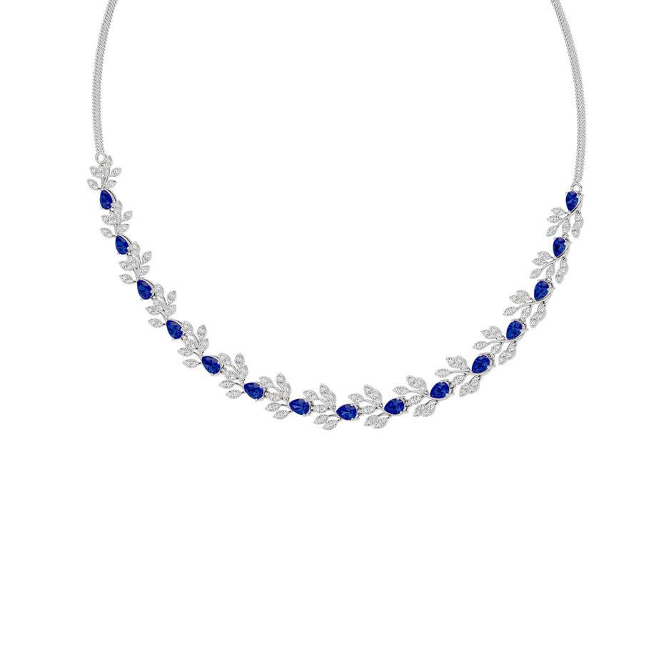 Shimmering Halo Diamond Necklace 18 KT / White Gold
