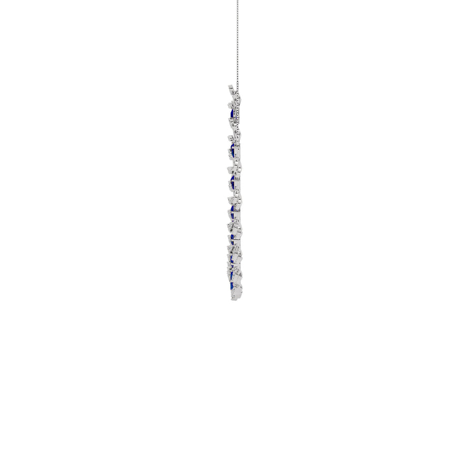Shimmering Halo Diamond Necklace 18 KT / White Gold