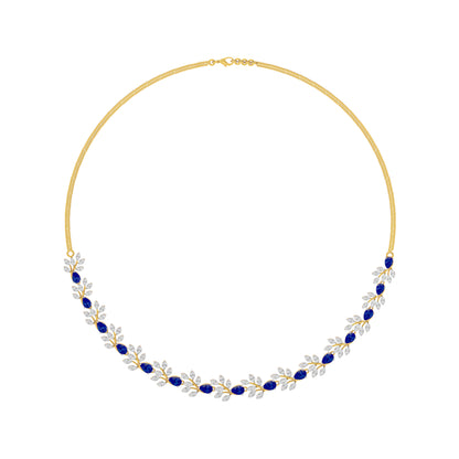 Shimmering Halo Diamond Necklace 18 KT / Yellow Gold