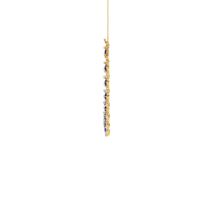 Shimmering Halo Diamond Necklace 18 KT / Yellow Gold