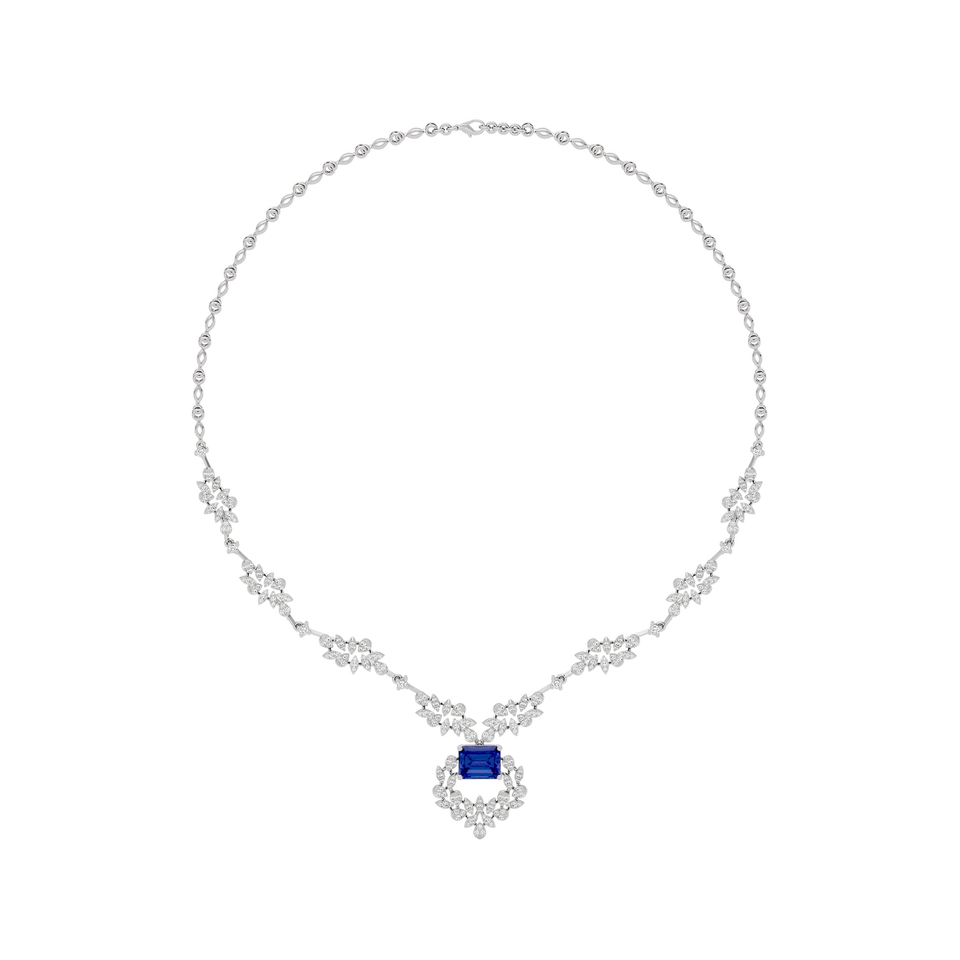 Serene Essence Diamond Necklace 18 KT / White Gold