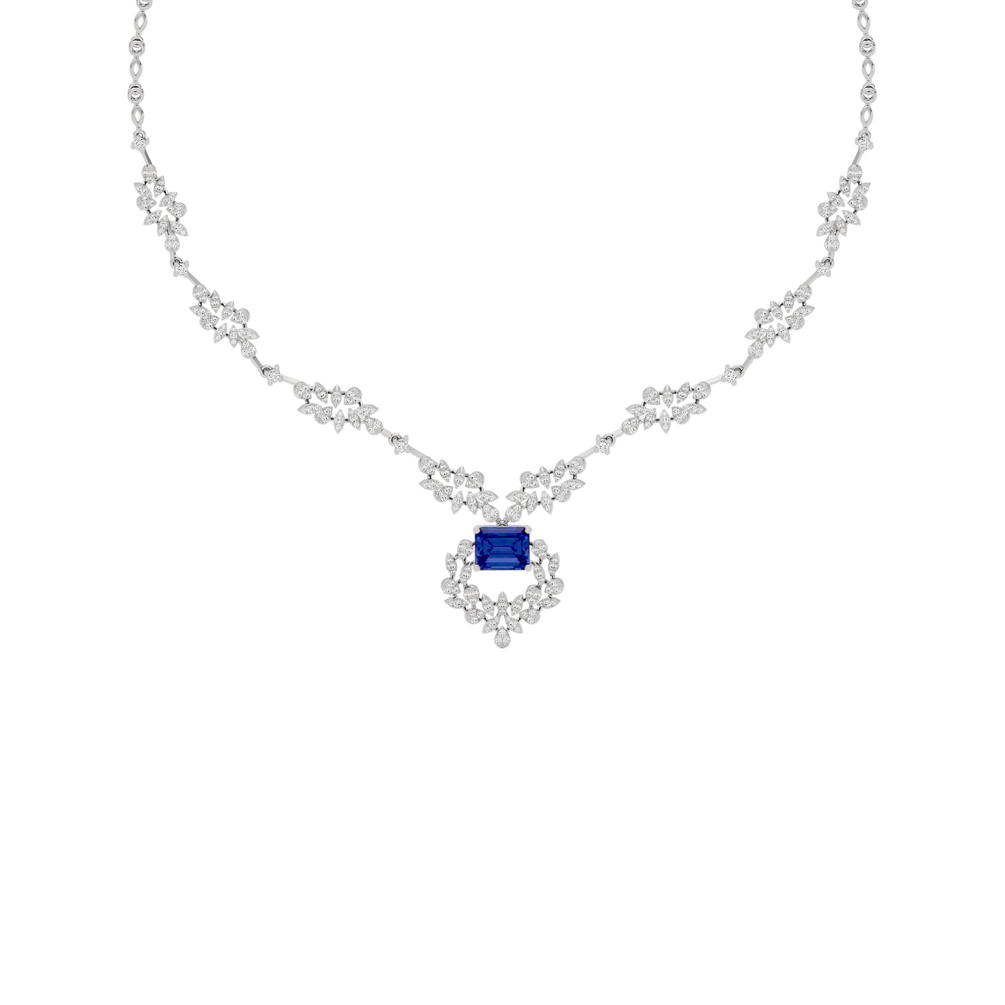 Serene Essence Diamond Necklace 18 KT / White Gold