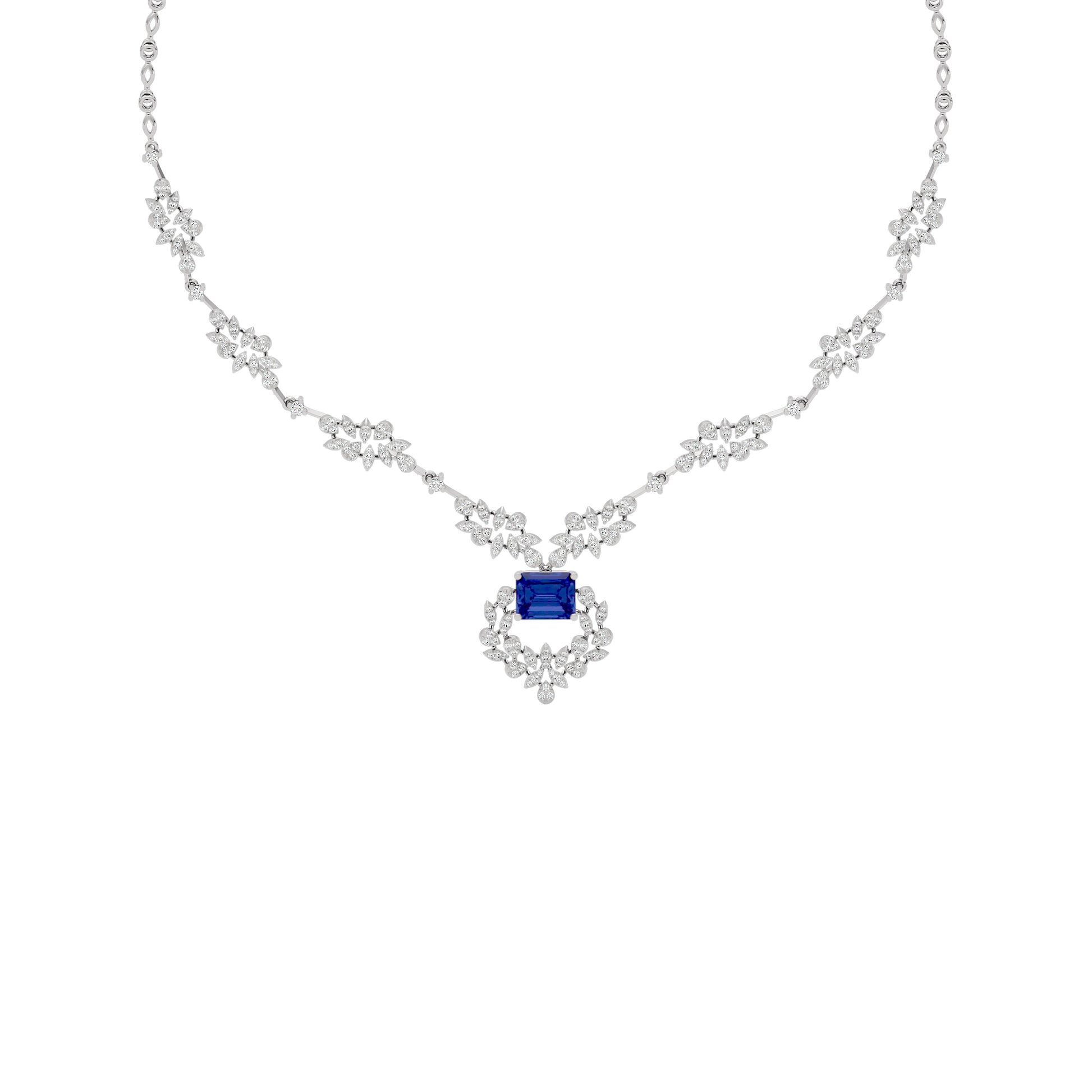 Serene Essence Diamond Necklace 18 KT / White Gold