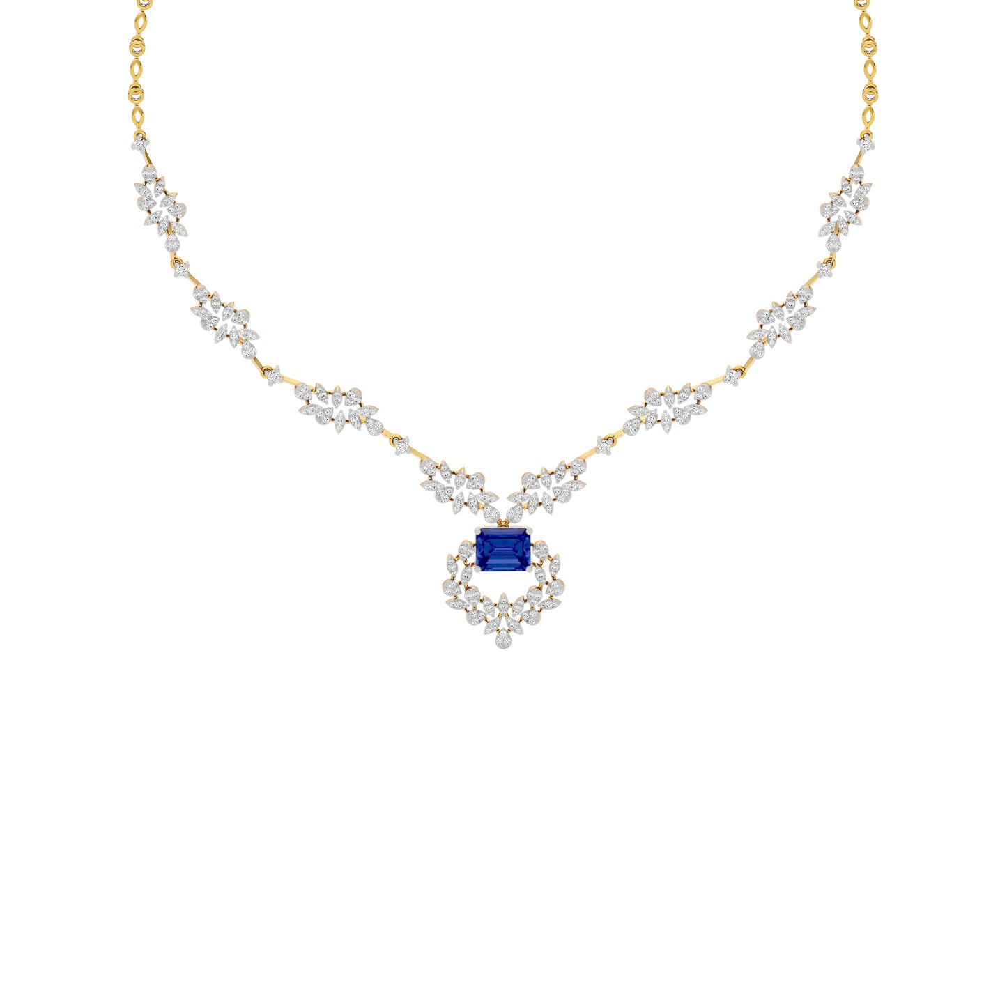 Serene Essence Diamond Necklace 18 KT / Yellow Gold