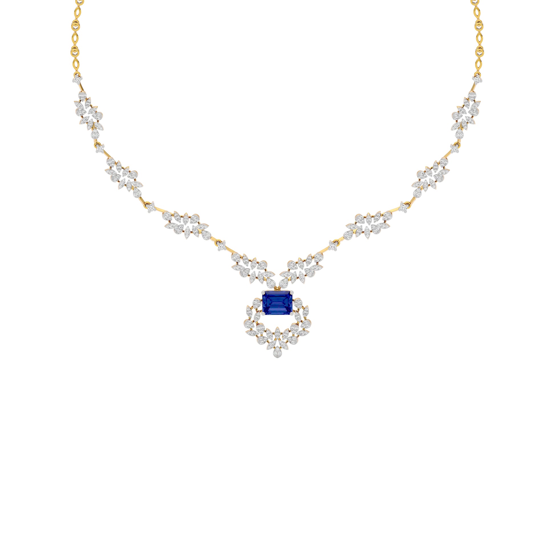 Serene Essence Diamond Necklace 18 KT / Yellow Gold