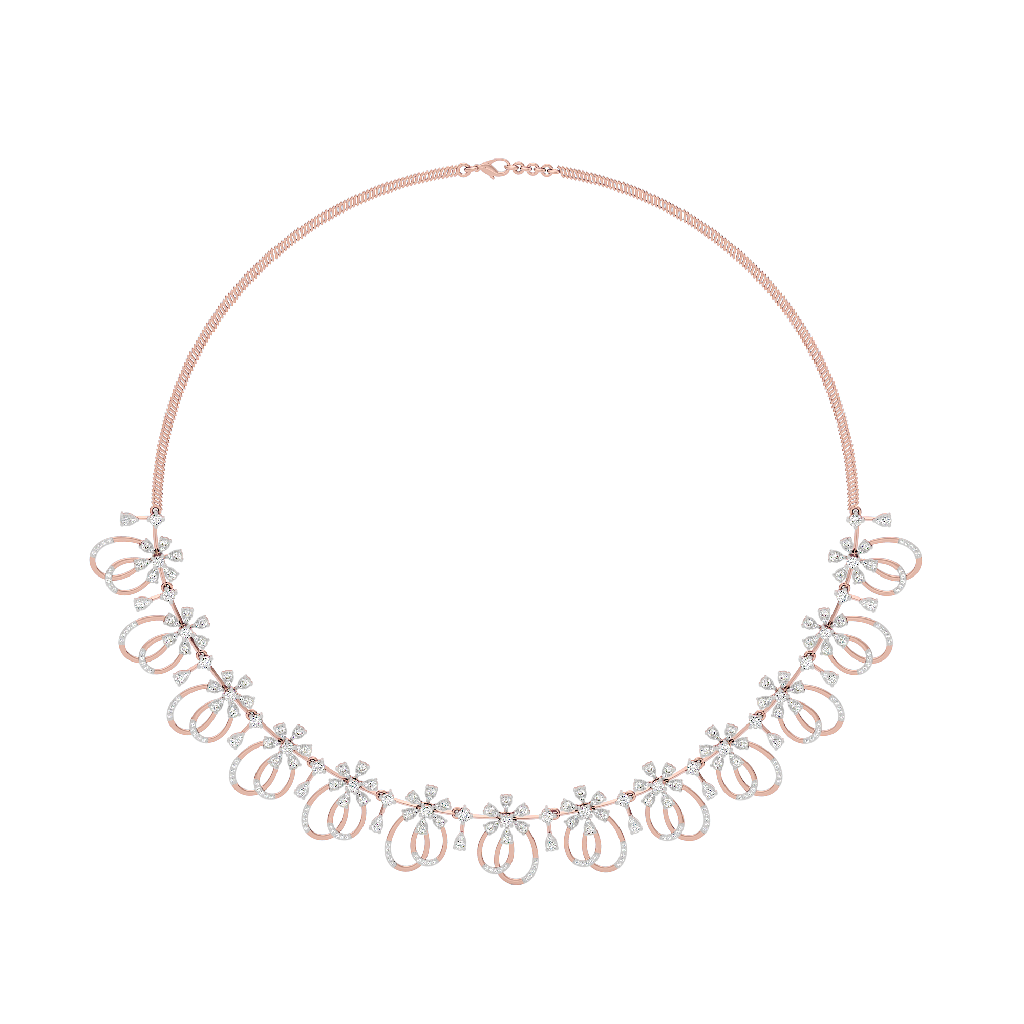 Radiance Cascade Diamond Necklace