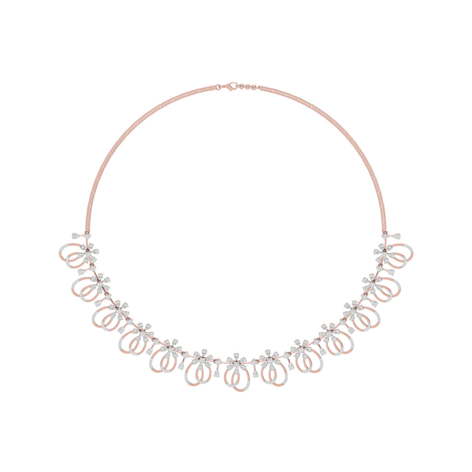 Radiance Cascade Diamond Necklace 18 KT / Rose Gold